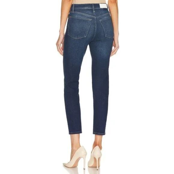 NWT Re/Done 90s High Rise Ankle Crop Jeans Womens Size 24 Dark Rinse Blue - Picture 3 of 13